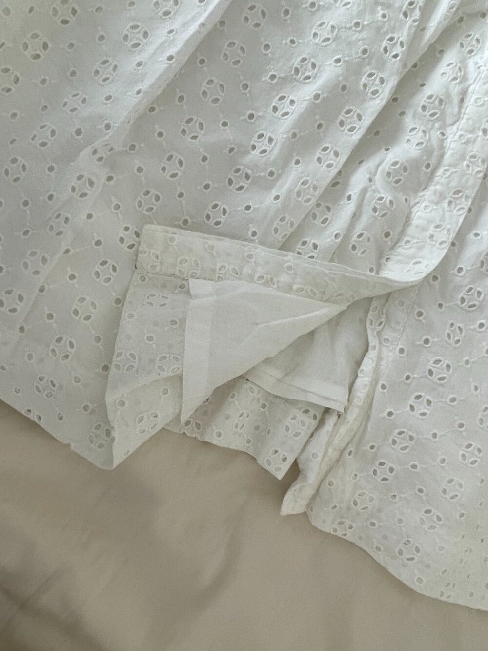 Jcrew Sleeveless Button Down White Dress in Size 6 - Picture 4 of 11